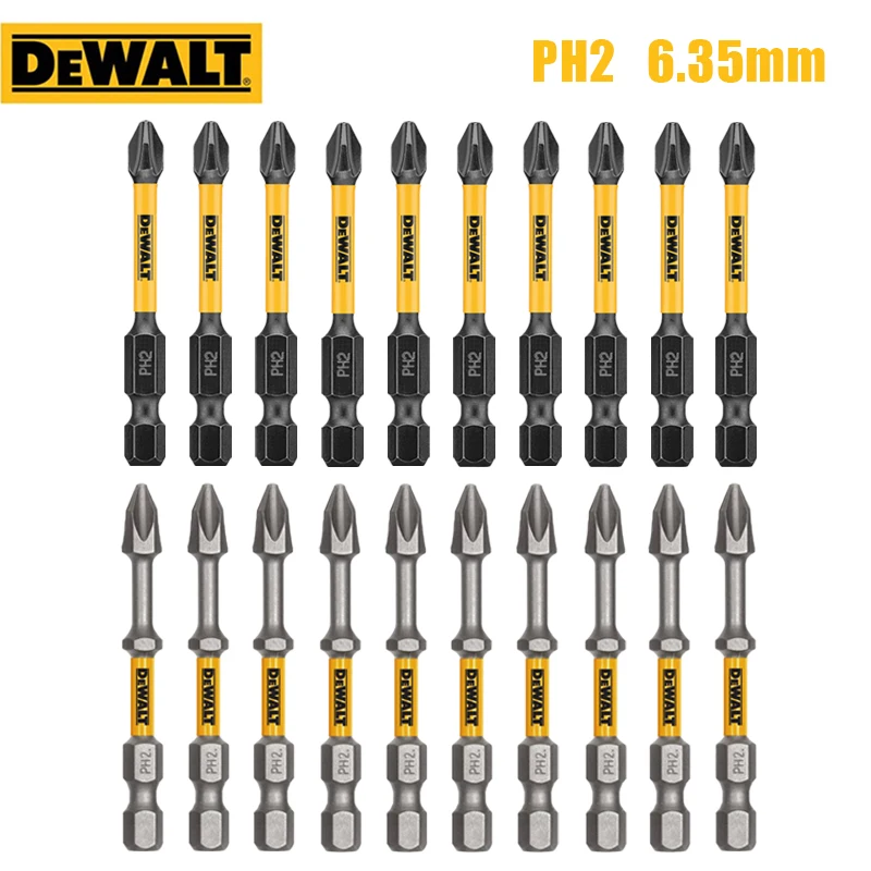 

DEWALT Phillips #2 ударная отвертка с шестигранным хвостовиком PH2 с более длительным сроком службы, набор сверл, деревообрабатывающие электроинструменты, аксессуары