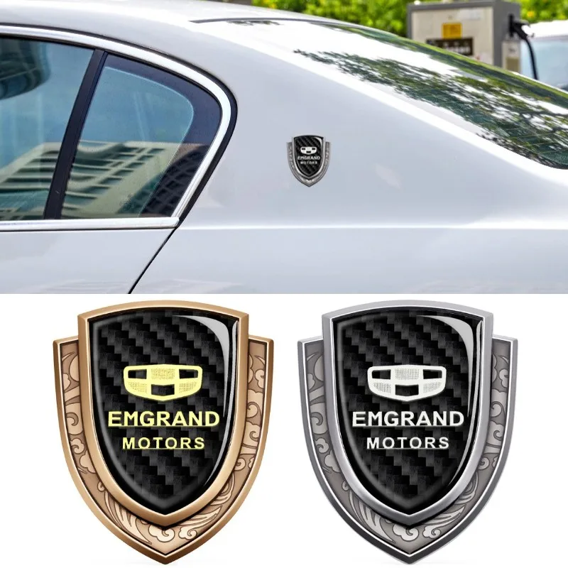 

Металлический сплав Задняя эмблема значок из углеродного волокна наклейка украшение для Geely Emgrand EC7 EC8 X7 GE GT GC9 EV8 EX7 NL3