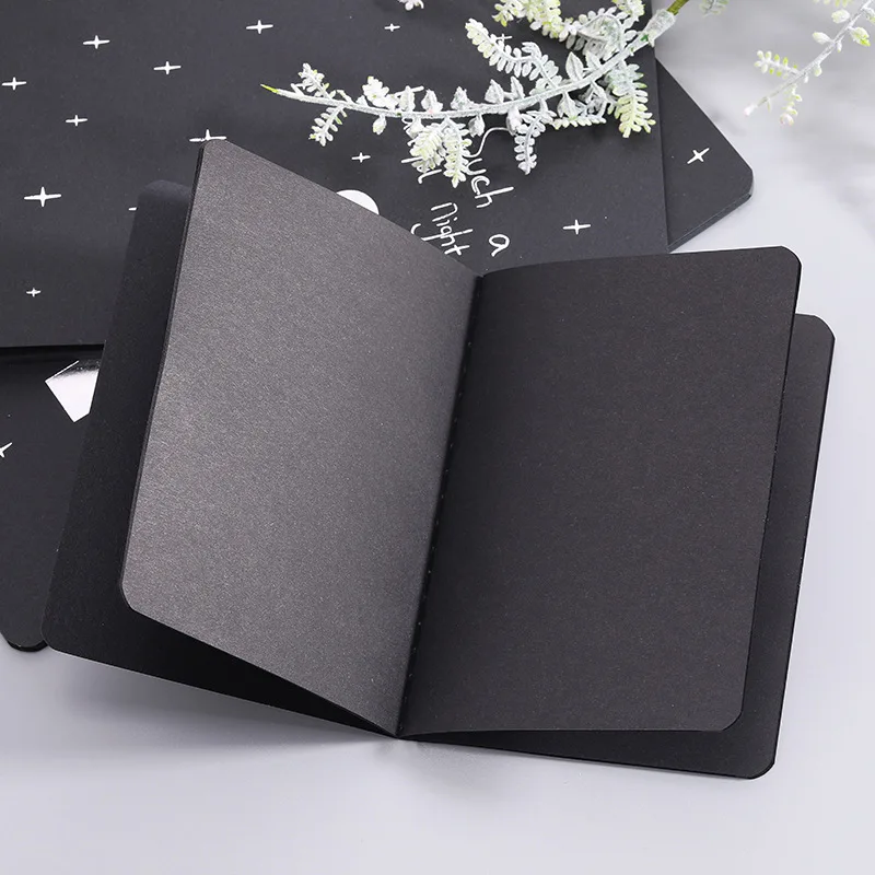 

60 Page New Sketchbook Diary For Drawing Painting Book School Gift Graffiti Sketch Office Notebook Paper Supply Black Cover