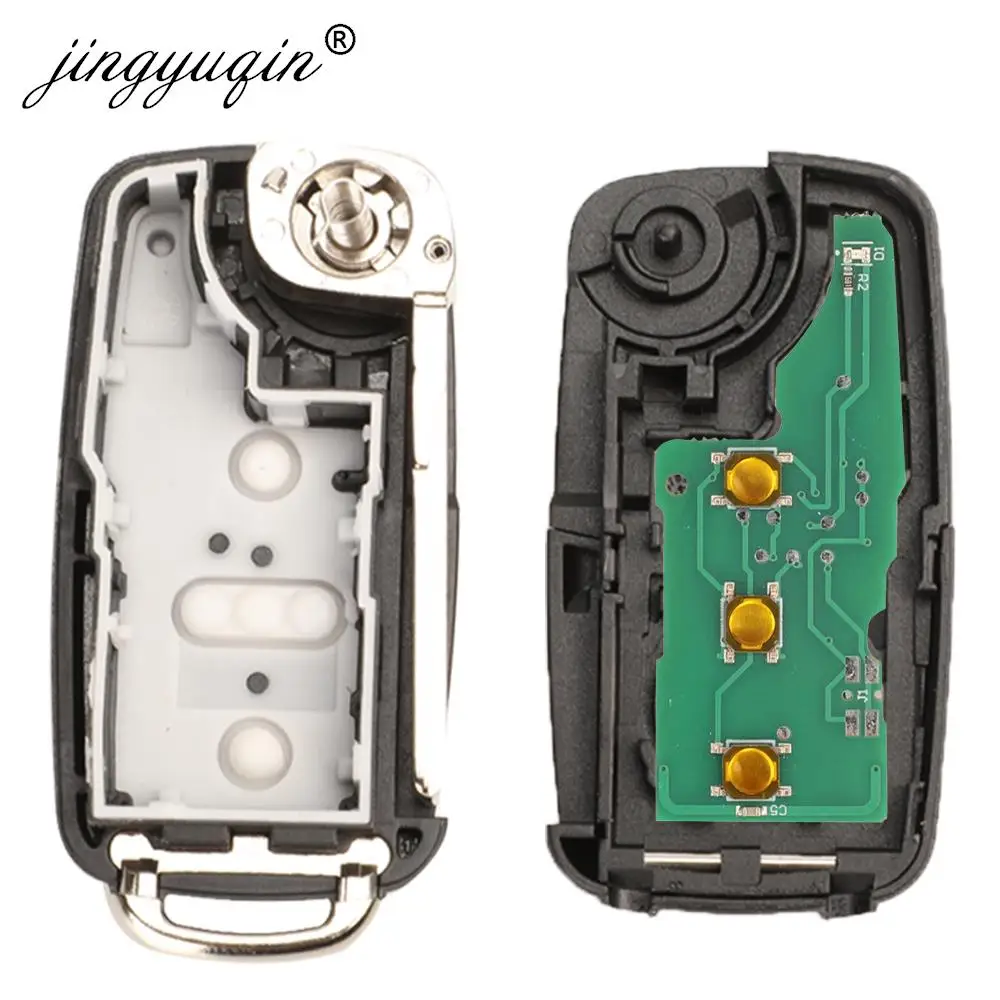 Пульт дистанционного управления jingyuqin 3BTN 434 МГц ID48 чип для VW Volkswagen GOLF PASSAT Tiguan Polo Jetta Beetle автомобильный БЕСКЛЮЧЕВОЙ 5K0837202AD (art.: 7a571a0c4) - 7a571a0c4