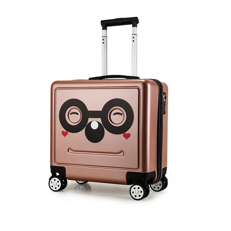 New Cute 16 Inch Trolley Case For Children, Cute 3d Three-Dimensional Password Universal Wheel Suitcase