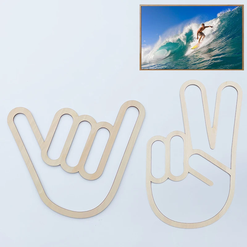 

Shaka Wooden Wall Sign Hang Loose Sign Hawaii Aloha Surfer Hand Sign Surf Wall Decor for Home Living Room Kitchen Bathroom