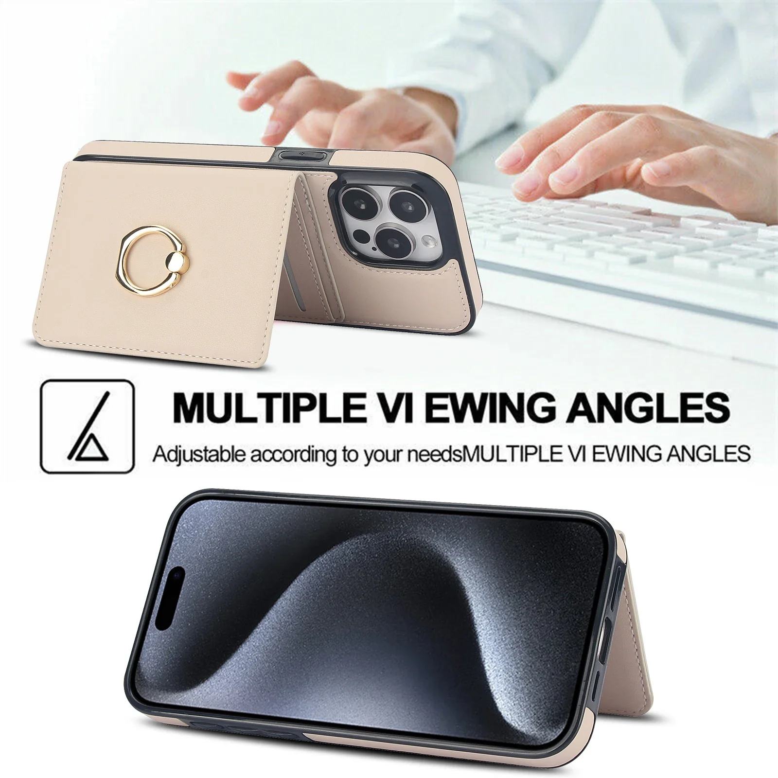 Кожаный чехол-бумажник для iPhone 15 Pro Max 14 Plus 13 12 11 XR XS 7 8 SE 2022