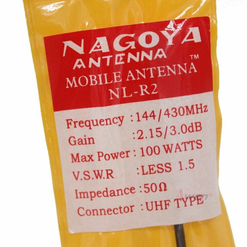 Nagoya NL-R2 DUAL BAND VHF UHF 144/430 MHz Ham Radio NLR2 Flexible Whip PL259 Antenna for Baofeng Motorola ICOM Car Mobile Radio