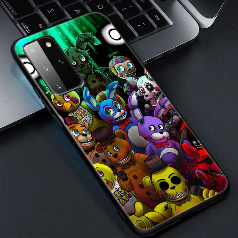 Fnaf Animatronics пять ночей чехол для Samsung Galaxy S22 S21 Ultra S20 FE S8 S9 S10E S10 Plus Lite A9 2018 черный