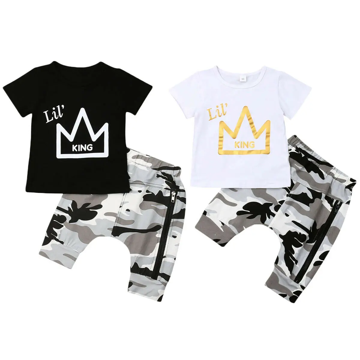 

Citgeett Summer Toddler Kids Baby Boys Tops T-shirt Camo Pants 2Pcs Outfits Set LL079