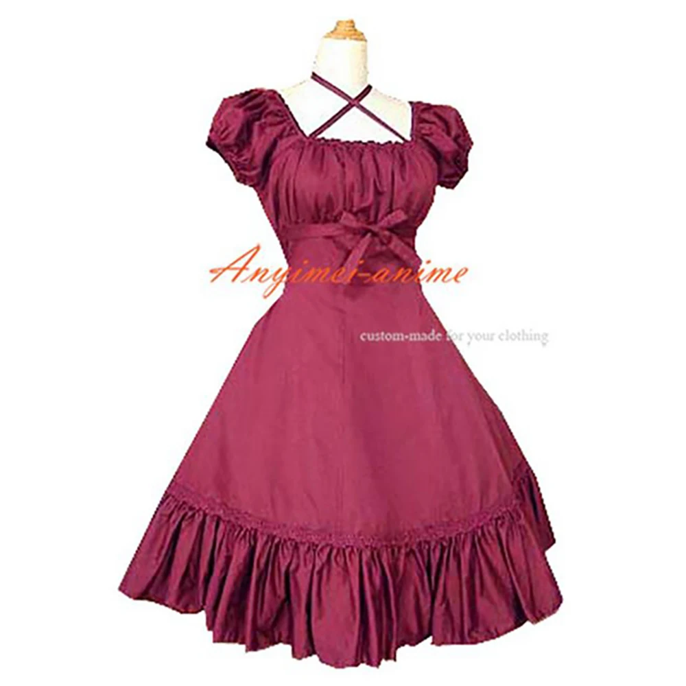 

fondcosplay sweet Gothic Lolita Punk Fashion red cotton Dress Cosplay Costume CD/TV[CK307]
