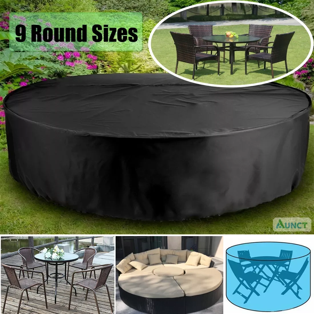 

NEW Outdoor Garden Furniture Cover Waterproof Round Table Cover Wicker Bed Sofa Protection Garden Patio Rain Snow Dustproof Cove