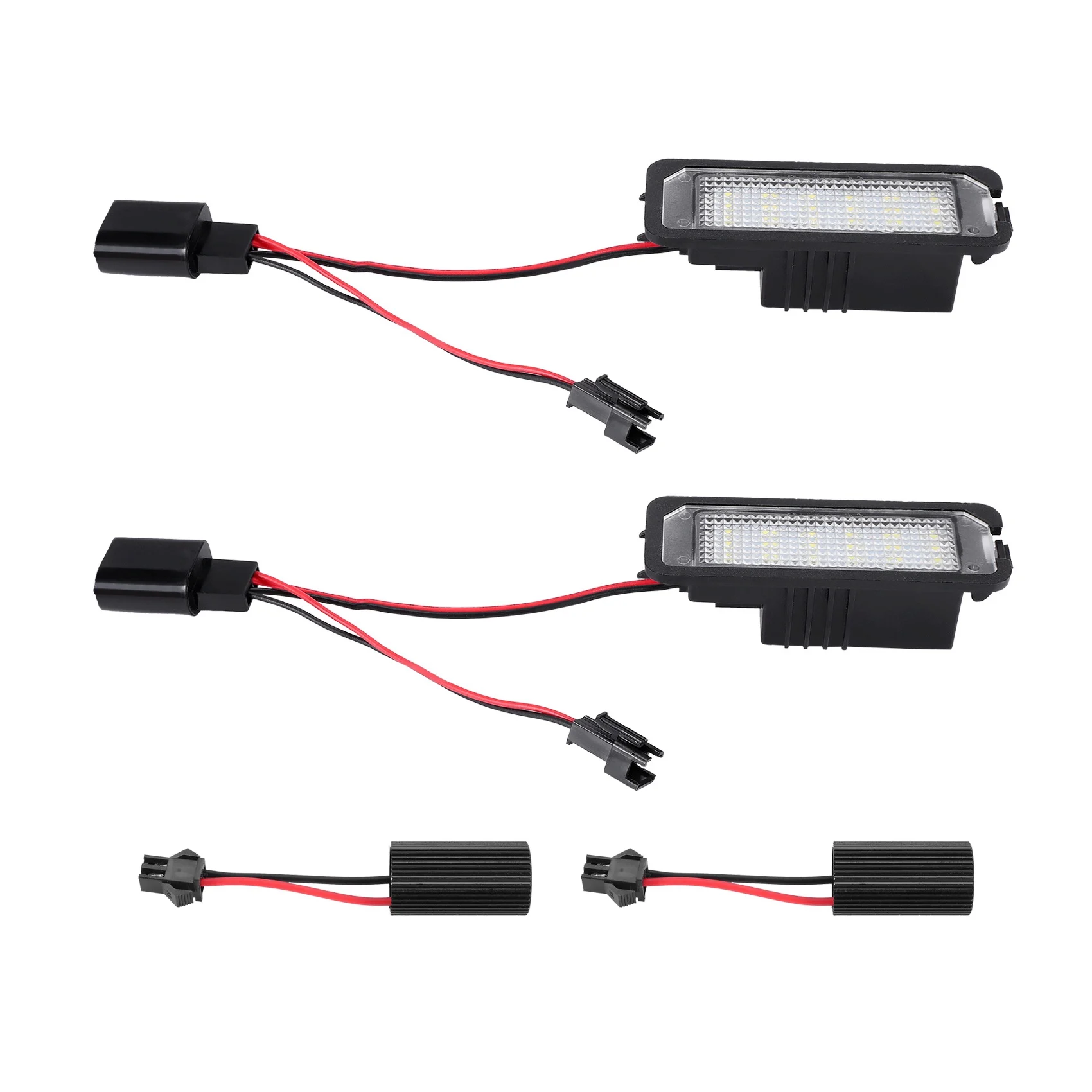 

2Pcs 12V Led Number License Plate Light For Golf 4 5 6 7 Car License Plate Lights Exterior Accessories