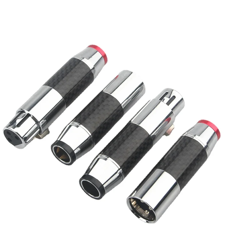 

Hi-end Rhodium Plated Carbon Fiber XLR Plug Balanced Cable Connector HiFi Audio Adapter