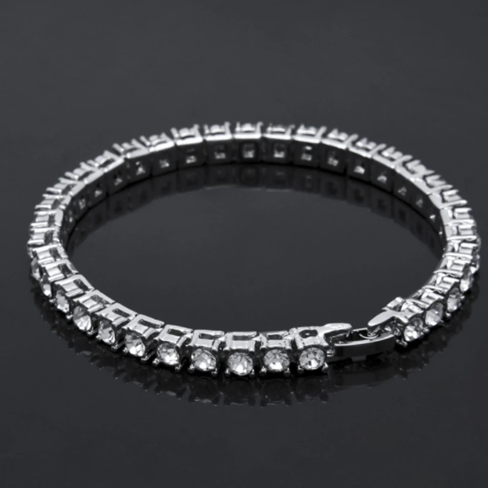 Браслеты-цепочки в стиле хип-хоп для мужчин и женщин теннисные ювелирные