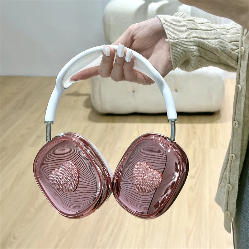 Роскошный уникальный модный милый чехол для наушников с бриллиантовым сердечком