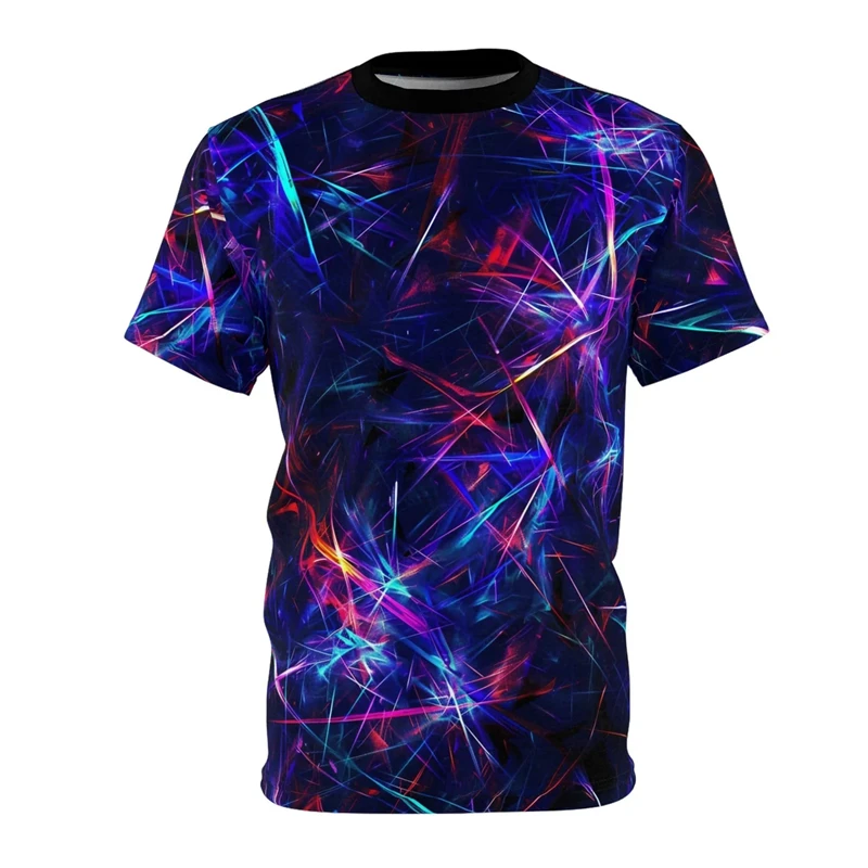 2024 красочная полосатая футболка для мужчин топ с короткими рукавами и принтом