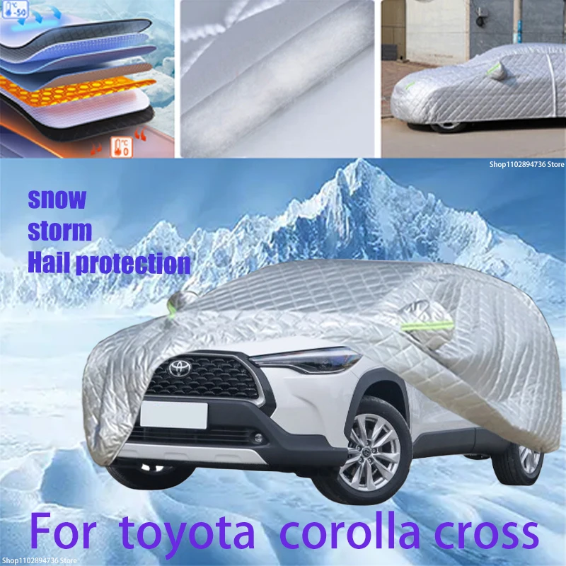 Утолщенный хлопковый тент для toyota corolla cross защита от града снега солнца