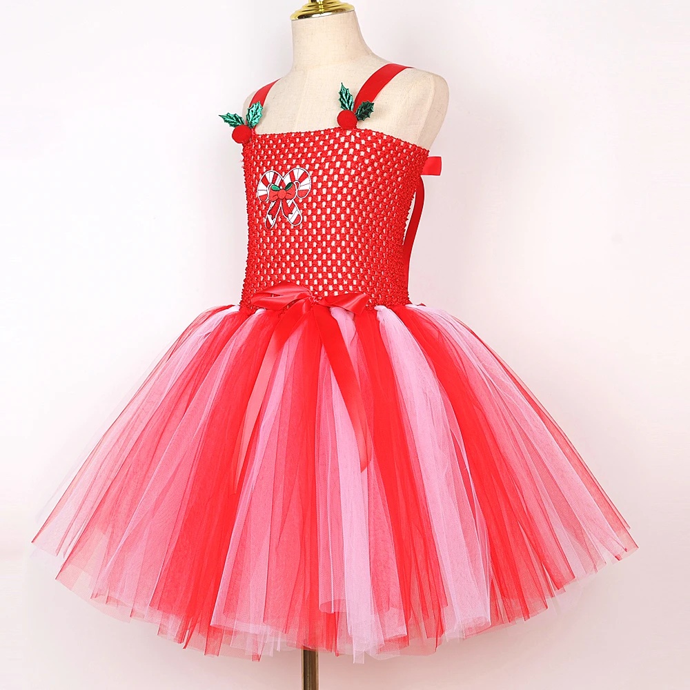 Рождественские костюмы ярких тростей для девочек рождественские праздничные