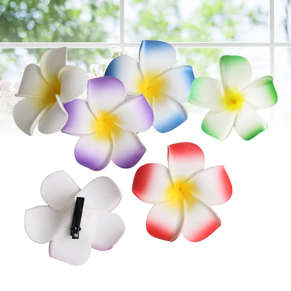 12 шт. заколка для волос с гавайскими цветами красные заколки макияжа плюмерии