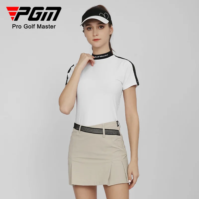 PGM Slim Lady Golf Tennis Clothing Pleats A-skirt Elastic Sports Wear Casual Hip Skirt Women Comfortable Multi-color Optional