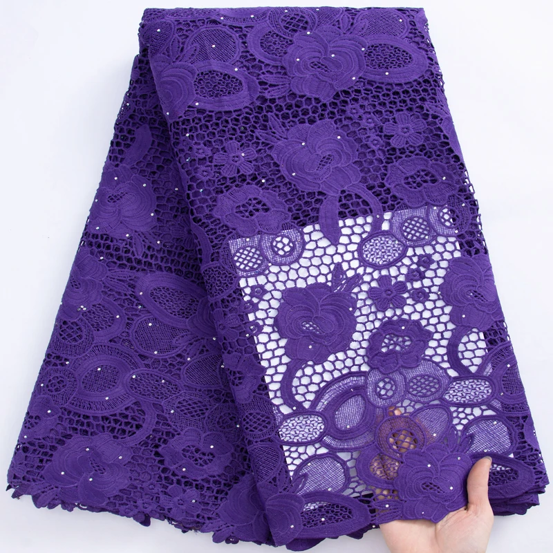 SJD африканское кружево хипure с камнями 2024 новейшее нигерийское водорастворимое