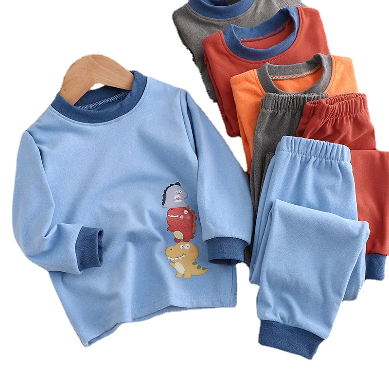 

Новинка Осень 2022, Детские кальсоны с длинным рукавом, бархатный теплый комплект нижнего белья для маленьких девочек и мальчиков на осень и з...