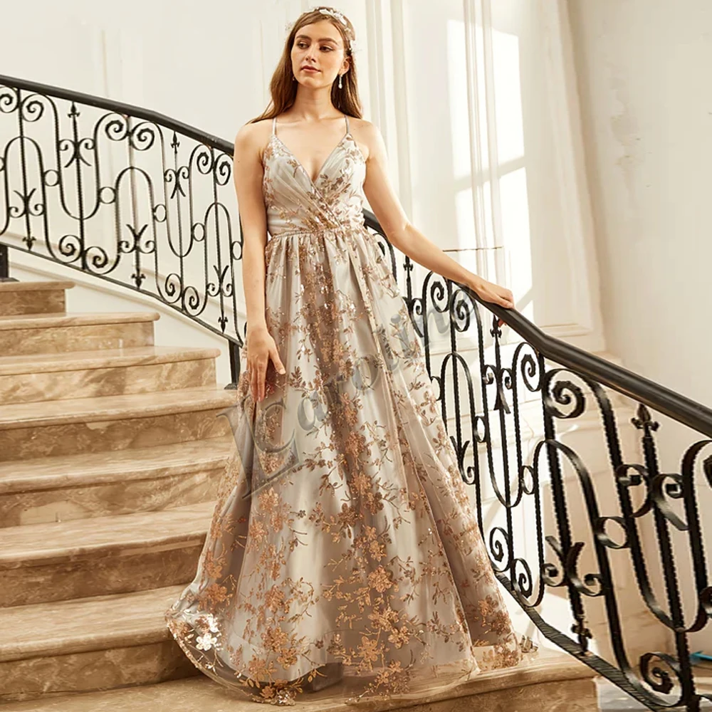 

Женские вечерние платья с V-образным вырезом, открытой спиной и шнуровкой