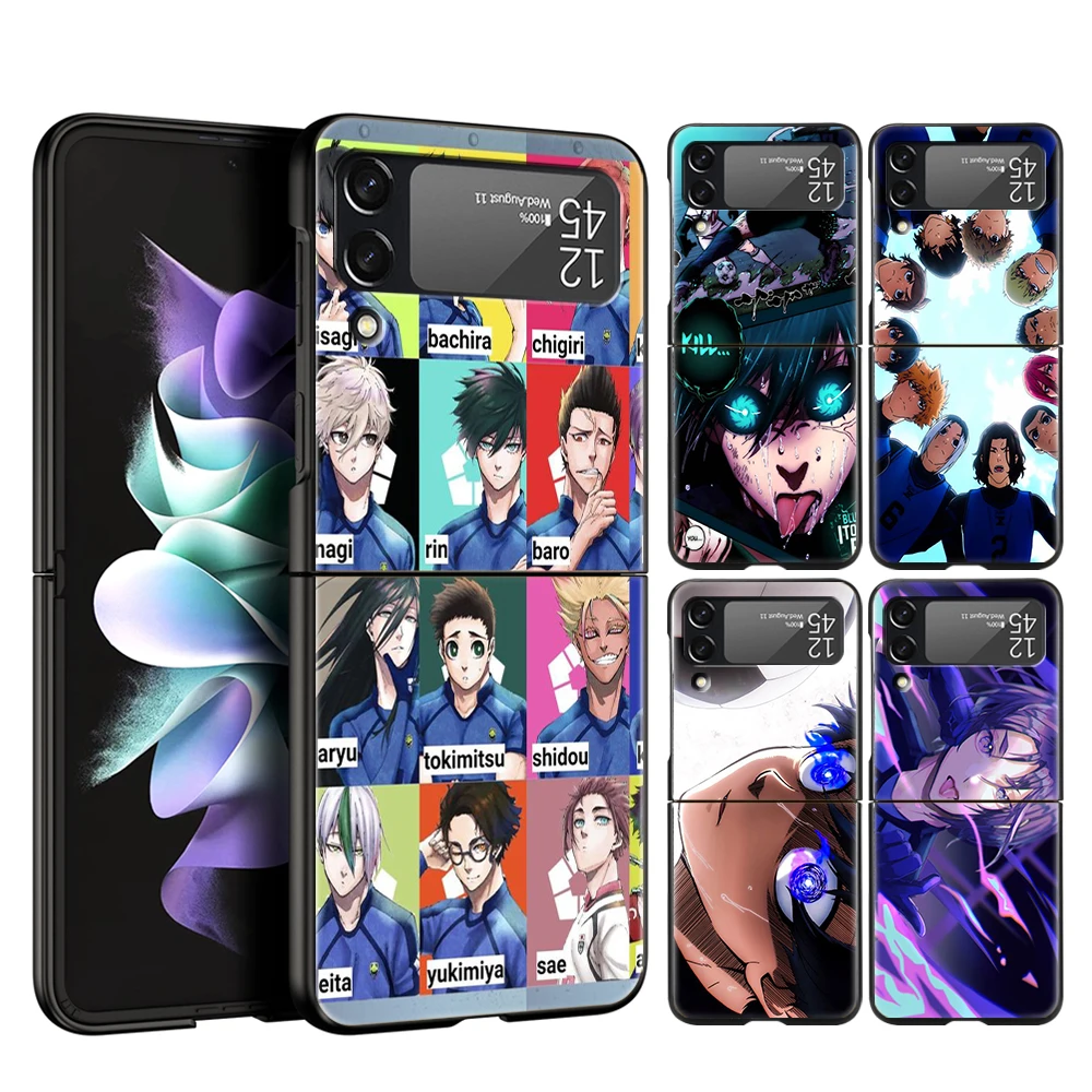 

Чехол-книжка для телефона Samsung Galaxy Z 4, чехол-книжка из жесткого поликарбоната с аниме Blue Lock, складной противоударный чехол для Galaxy Z 3