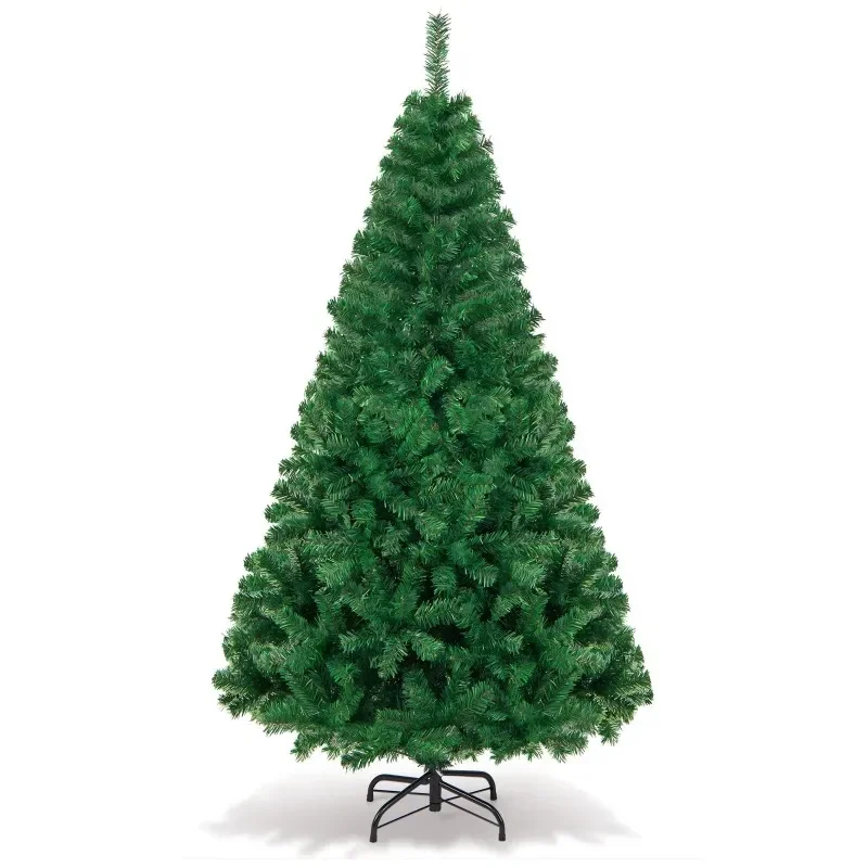 

Vebreda 6ft Premium Christmas Tree, Pine Hinged Artificial Holiday Tree W/ 1000 Tips, Metal Base - Green