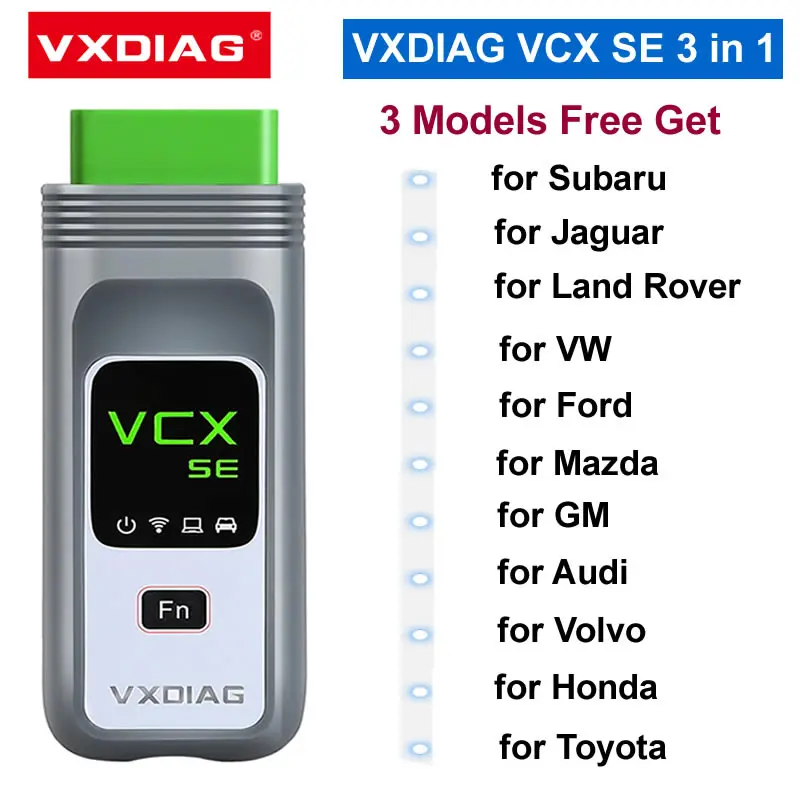 

VXDIAG VCX SE Pro Diagnostic Tool 3 in 1 Free Car Software HDD for GM / Ford /Mazda / VW /Audi / Honda /Volvo/Toyota/JLR/Subaru
