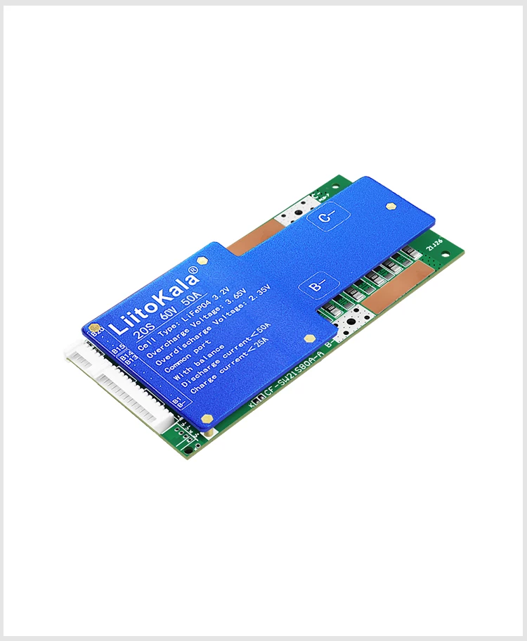 LIitoKala 20S-60V50A-BMS LiF4PO4 Плата защиты аккумулятора BMS с балансом 64 В литий-железо-фосфат