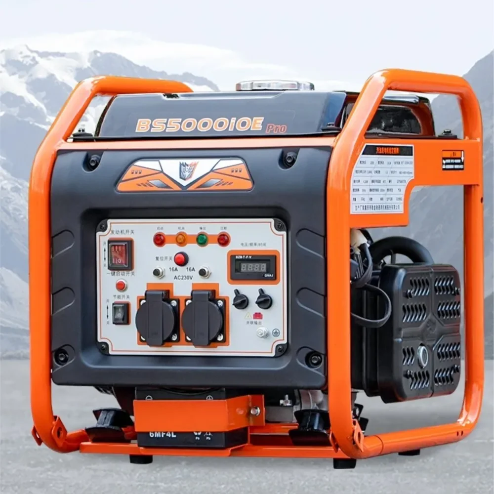 4 2 кВт генератор бензиновый 220 В бытовой небольшой переменной частоты открытый