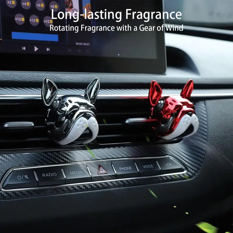 

Car Diffuser Vent Clip Automotive Cute French Bulldog Aromatherapy Diffuser Auto Propeller Fragrance Air Fresheners Accessories