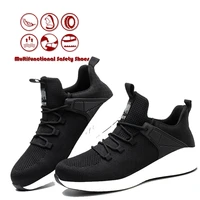 low top thick bottomed mesh breathable and comfortable sports shoes for men and women anti smashing and anti piercing labor