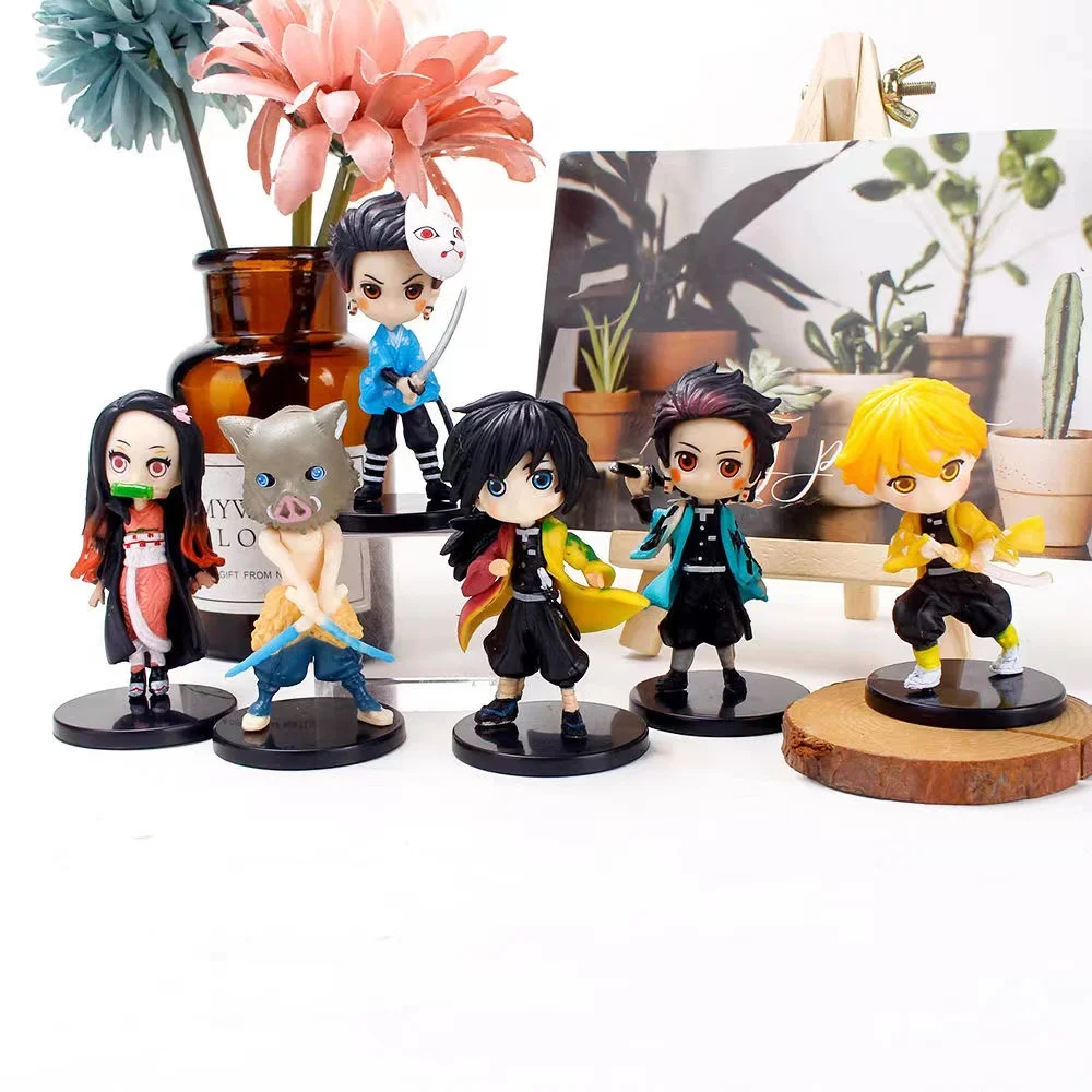 

Demon Slayer Kimetsu no Yaiba Figure Tomioka Giyuu Hashibira Inosuke Kamado Tanjirou Nezuko Zenitsu Figurine anime Action figure