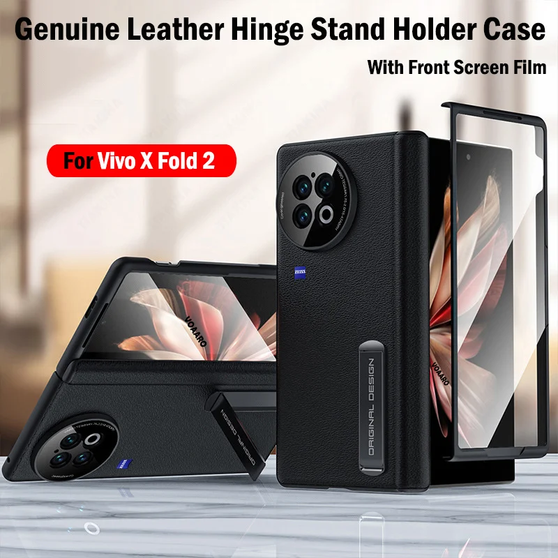 

Чехол из натуральной кожи с петлями для Vivo X, складной держатель с подставкой для Vivo X, Fold2