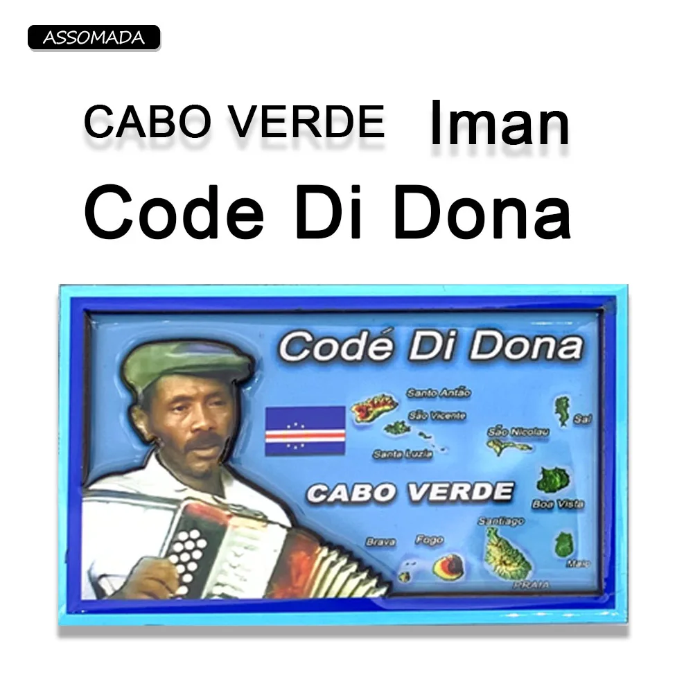Фото Cabo Verde Iman Cesaria Evora Магниты на холодильник Amilcar Cabral Магнитная наклейка на холодильник Code Di Dona Cape Verde Украшение №4