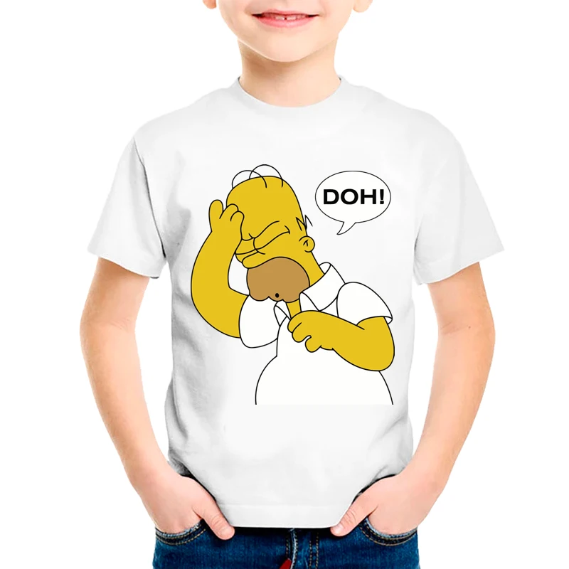Аниме Симпсоны детская одежда сделай сам Футболки головные уборы Переводные
