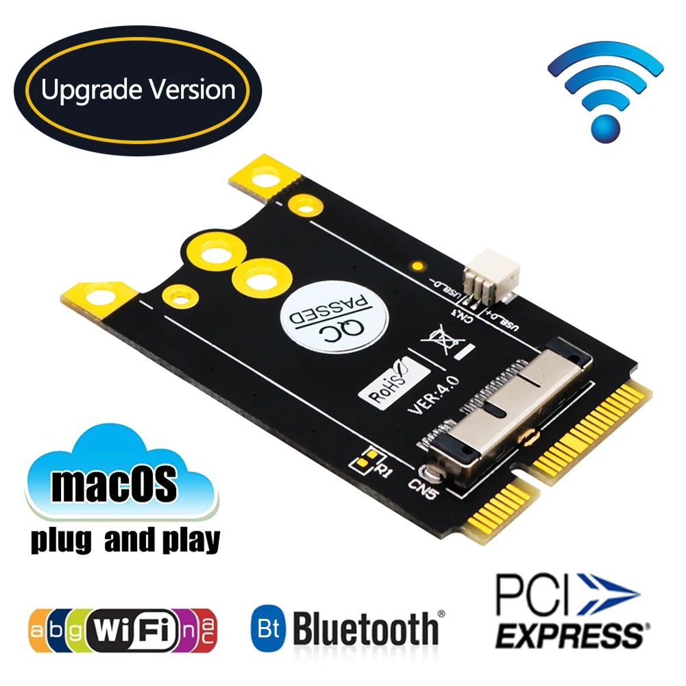 

Mini PCI-E до 12 + 6-контактный беспроводной модуль преобразователя для Macbook Broadcom BCM94360CD