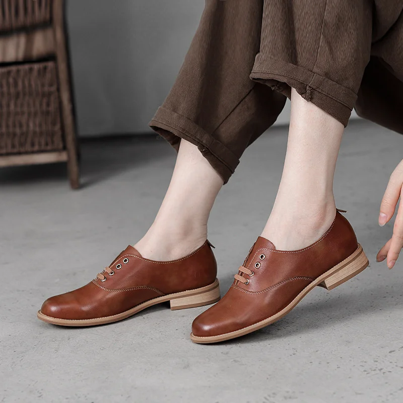 

Роскошная Брендовая женская обувь из натуральной кожи в британском стиле, новая коллекция 2023 года, удобная и универсальная женская обувь