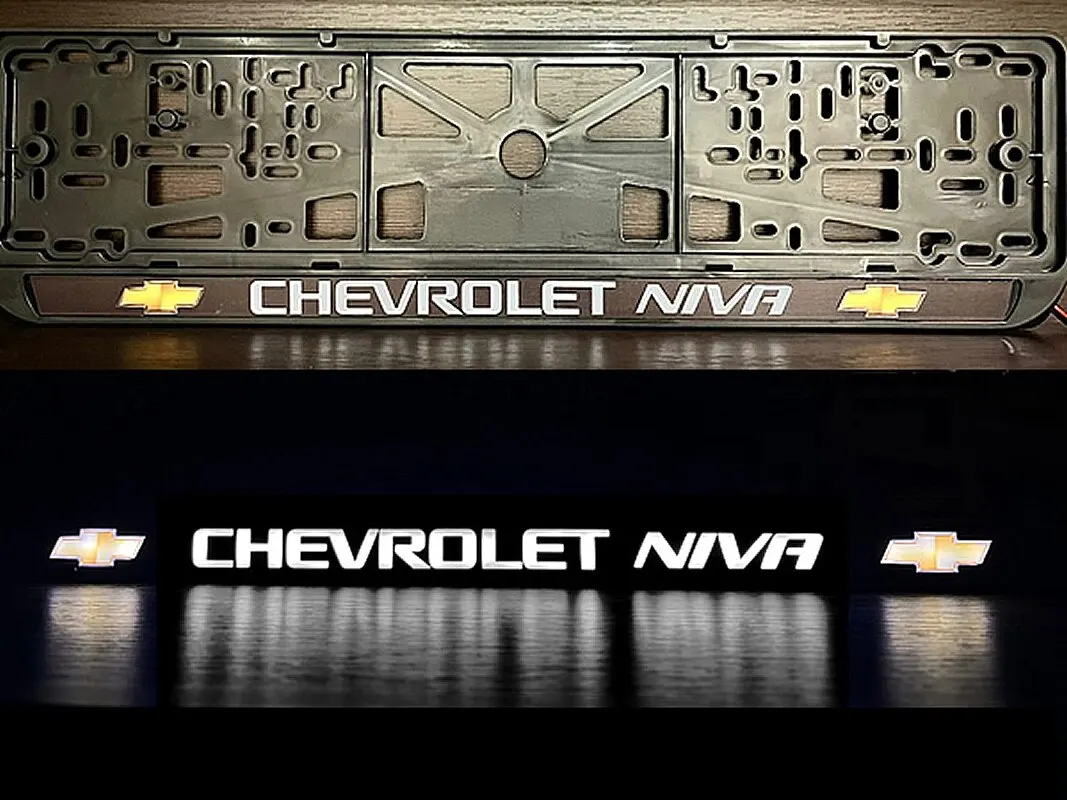 1 шт. LED рамка номерного знака автомобиля с подсветкой логотипа (Chevrolet) | Автомобили