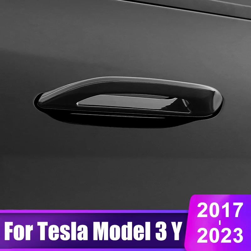 

For Tesla Model 3 Model Y 2017- 2020 2021 2022 2023 4pcs Car Antifreeze Door Handle Cover Stickers Trim Modification Accessories