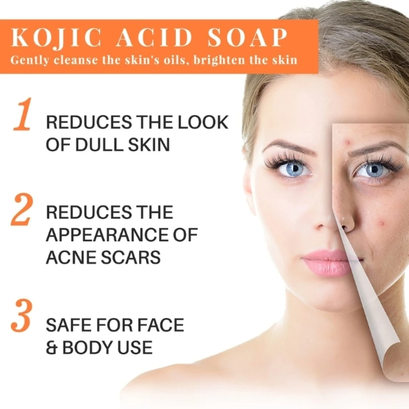 2 шт. отбеливающее мыло ручной работы с койевой кислотой для кожи глицериновое