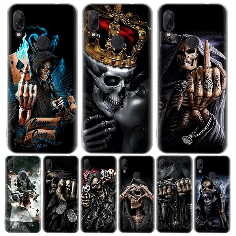 Чехол Grim Reaper Skull Skeleton для телефона Xiaomi Poco X3 NFC X4 M3 M4 Pro M2 F3 F2 F1 Mi Note 10 Lite A1 A2 A3 CC9E GT Coque Cov