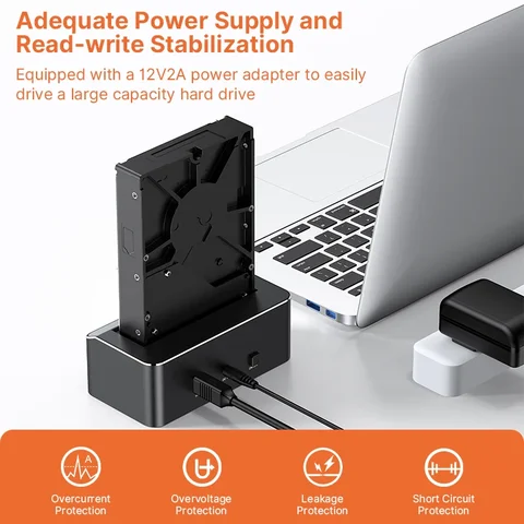 RSHTECH USB 3.0 к SATA Адаптер корпуса док-станции для внешнего жесткого диска для твердотельного накопителя 2,5 дюйма/3,5 дюйма с устройством чтения карт SD/TF