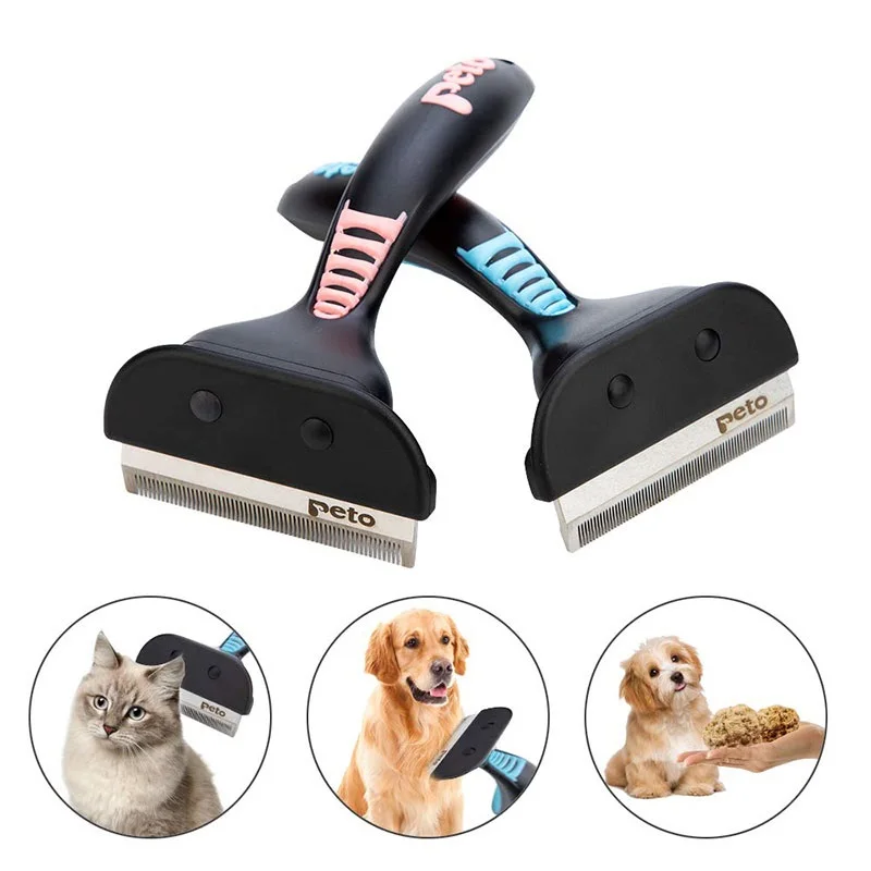 

Pet Hair Remover Brush Cat Dog Grooming Comb Hair Finishing Trim Removal Dog Brush Tool Hair Cleaner for Dogs Cats Pet Supplies