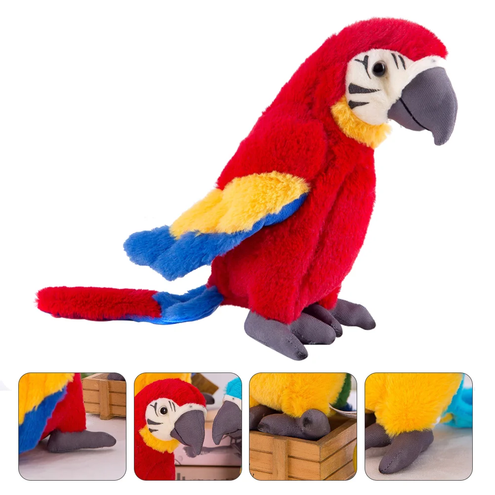

Simulation Parrot Plush Toy Children Gift Home Decor Decorate Adornment Model Imitation Ornament Travel Kids Pillow