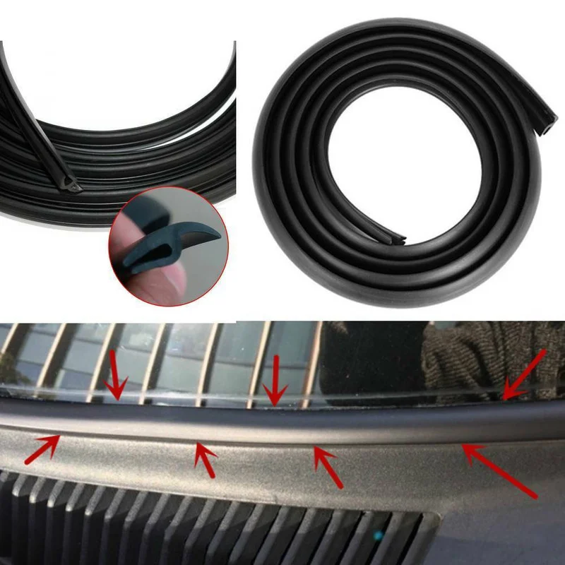 

Front Windshield Panel Ageing Rubber Seal Trim Moulding Strip Sealed 1.8m Gadget Car Decoration Accessories Universal Car Tuning