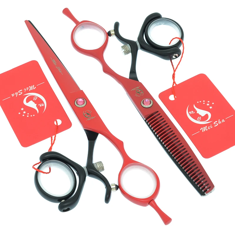 

Meisha 6 inch Swivel Thumb Haircut Scissors Professional Hair Salon Cutting Thinning Shears Hairdressing Styling Tools A0119A
