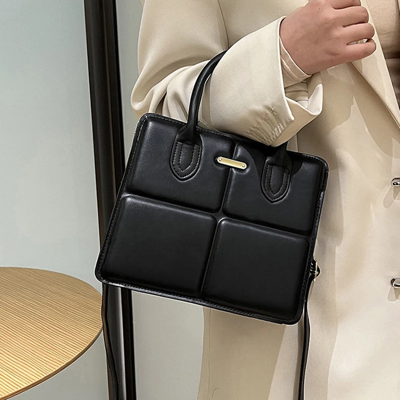 

Luxury Designer Handbags and Purses Solid Color Women Top-handle Shoulder Bag Fashion Large Capacity PU Leather Crossbody Bag