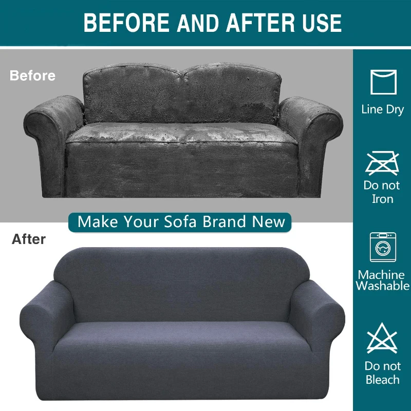 Waterproof sofa seat cover Cushion cover L shape 4-seater covers for plush corner sofa bed couch