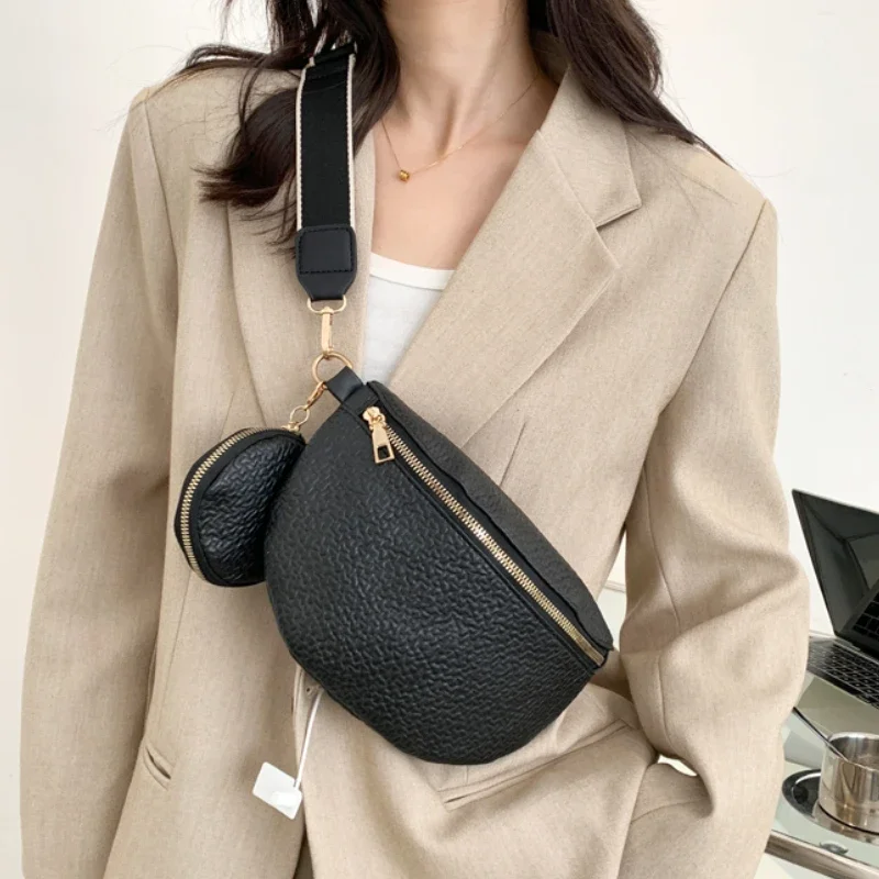 

Ladies Waist Bag Fanny Pack Female Purse PU Leather Belt Waist Bags Women 2023 Fashion Chest Bag Shoulder Crossbody Chest Bags