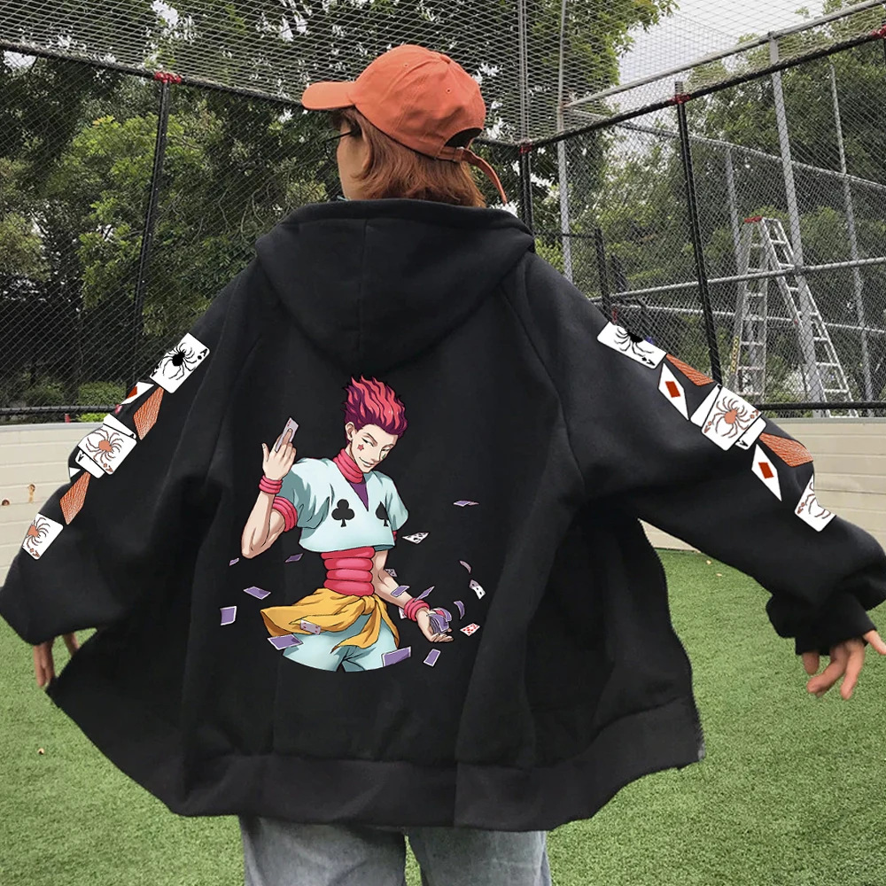 Толстовки с капюшоном Killua Zoldyck Hunter X свитшоты принтом манги уличная одежда на